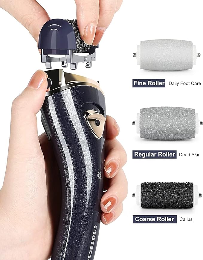 Electric Foot Callus Removers Rechargeable, Portable Electronic Foot File Pedicure Tools, Electric Callus Remover Foot Scrubber Kit, Professional Foot Care Ideal Gift for Dead, Hard Cracked Dry Skin
