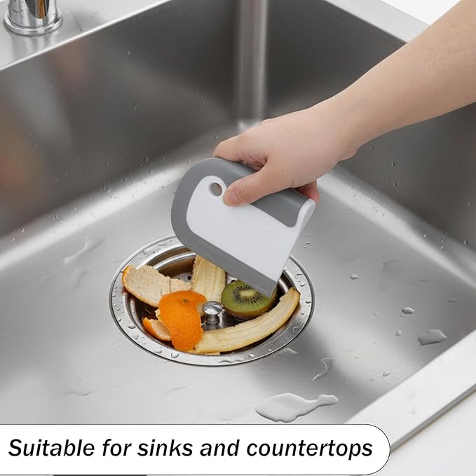 Silicone Sink Squeegee, Small Kitchen Sink Squeegee, Curved Silicone Tiny Squeegees for Countertops, Kitchen Sinks, Bathroom Mirror