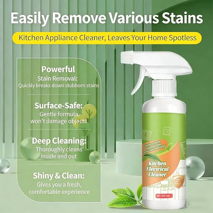 Electrolyzed Ion Kitchen Cleaner Spray, Multi-purpose Household and Kitchen Cleaning Spray, For Hold, Oven, Stove, Range Hood, Easy Cleaning Household Items (120ml -2PCS)