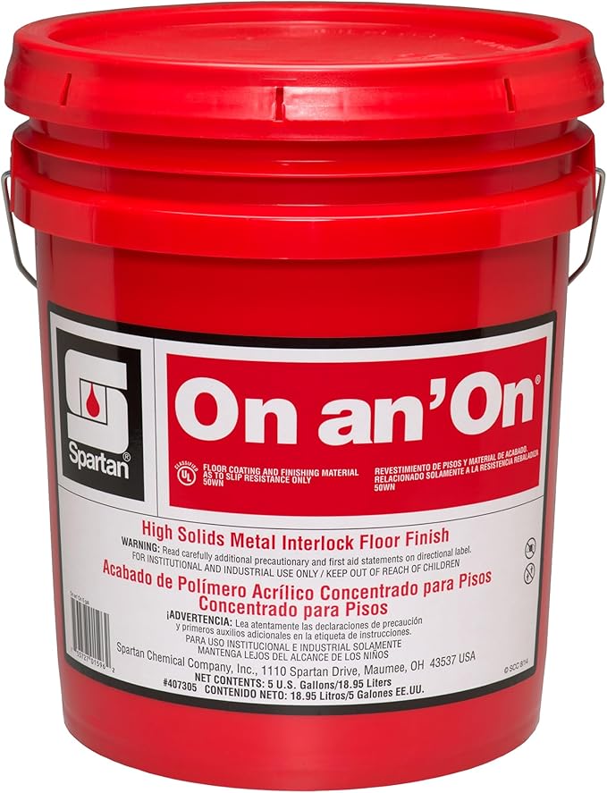 SPARTAN On an' On Floor High Solids Metal Interlock Finish 5 gallon Pail