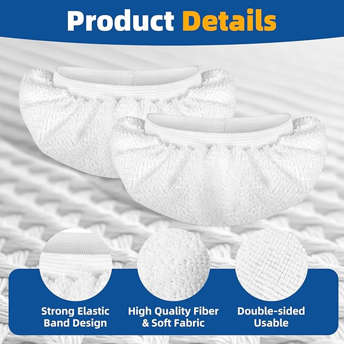 LOVECO 8 Pack Universal Microfiber Cloths for Handheld Steam Cleaner - Compatible with Bissell Steam Shot, PurSteam, Wagner Spraytech etc - Reusable Washable Steam Cleaner Accessories