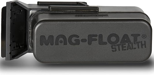 Mag-Float Medium Black Stealth Glass Magnet Aquarium Scraper Cleaner with Blade - Floating Magfloat Magnetic Cleaning Tool