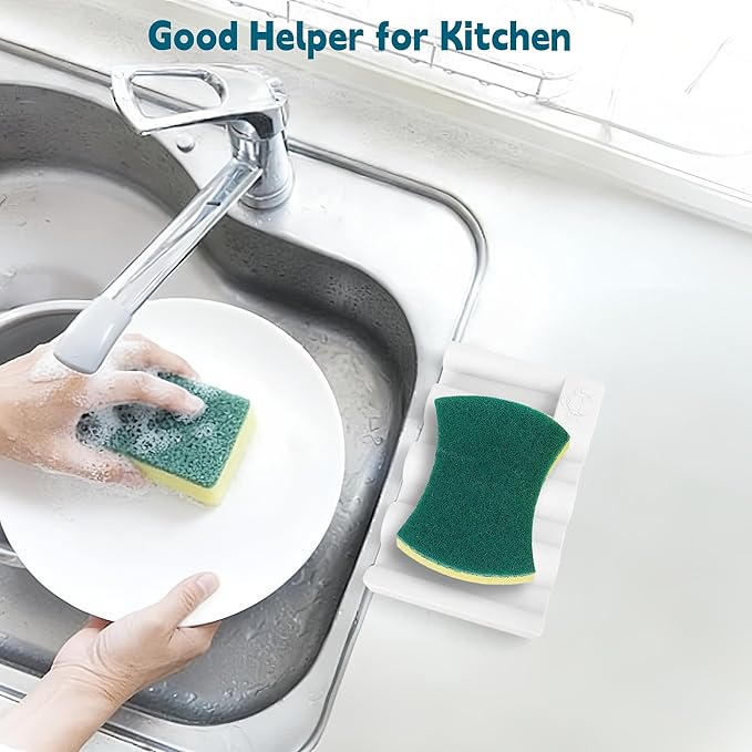 Silicone Soap Dish,Self Draining Soap Holder Perfect for Shower,Bathroom Sink,Kitchen Sink & Travel,Non-Slip Bar Soap Holder Extend Soap Life,Keep Soap Bars Dry & Easy Cleaning White-3Pcs