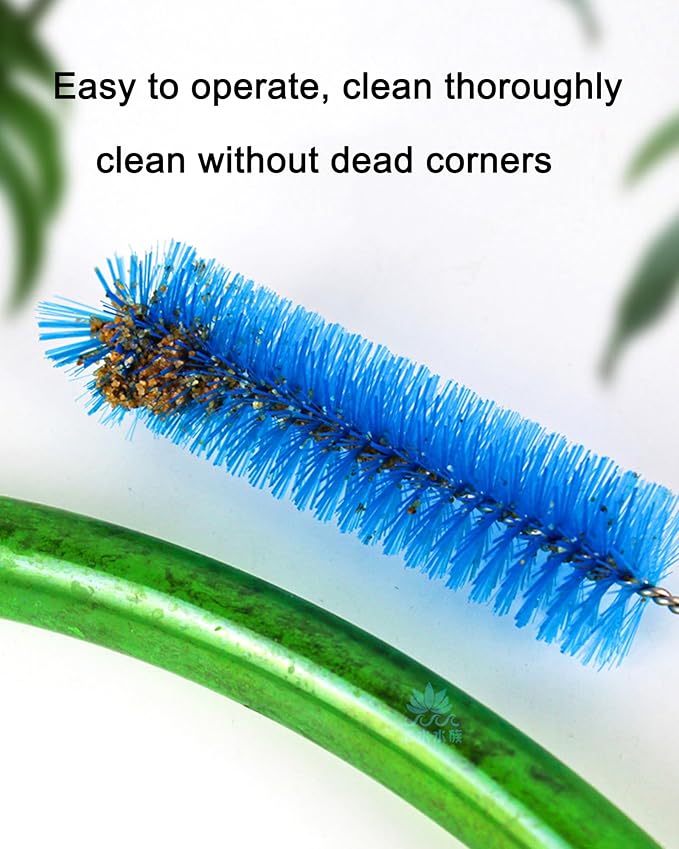 Flexible Long Drain Brush 67in Nylon Cleaner Double Ended Hose Tube Stainless Steel Pipe Brush 10 PCS 8.2in Straw Cleaning Brush