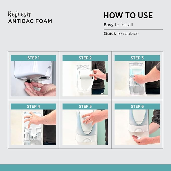REFRESH ANTIBAC FOAM HAND WASH TOUCH FREE 1.2 LITER