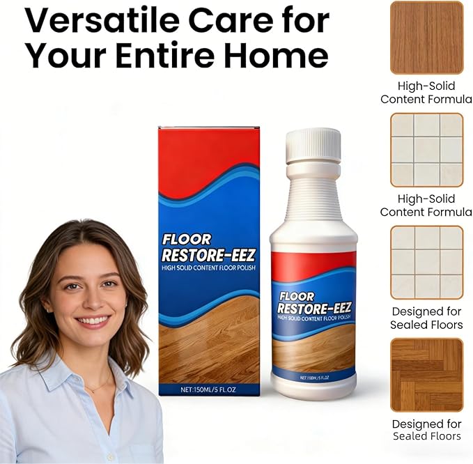 Multi-Surface Floor Restorer Polish | High-Solids Content Formula for Wood, Tile & Laminate | 1 Bottle, Easy Application