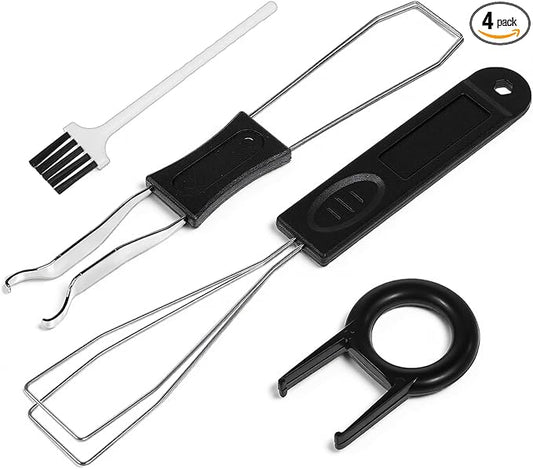 Bremorou Key Puller Set 4 Pcs Keyboard Cleaning Tools Kit Include Keycap Puller Switch Pullers IC Extractor Mini Cleaning Brush for Computer Motherboard Camera Small Space for Mechanical Keyboards