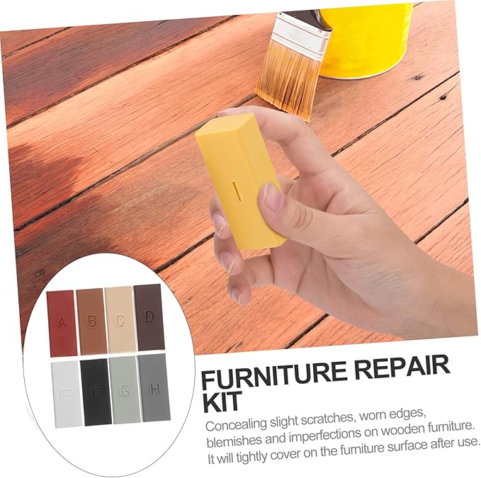 1set Cracked Tile Filler Kit for Marble Porcelain Repair Color Wax Blocks for Floor Restoration Easy to Use for Chips Scratches Damage Kitchens Bathrooms