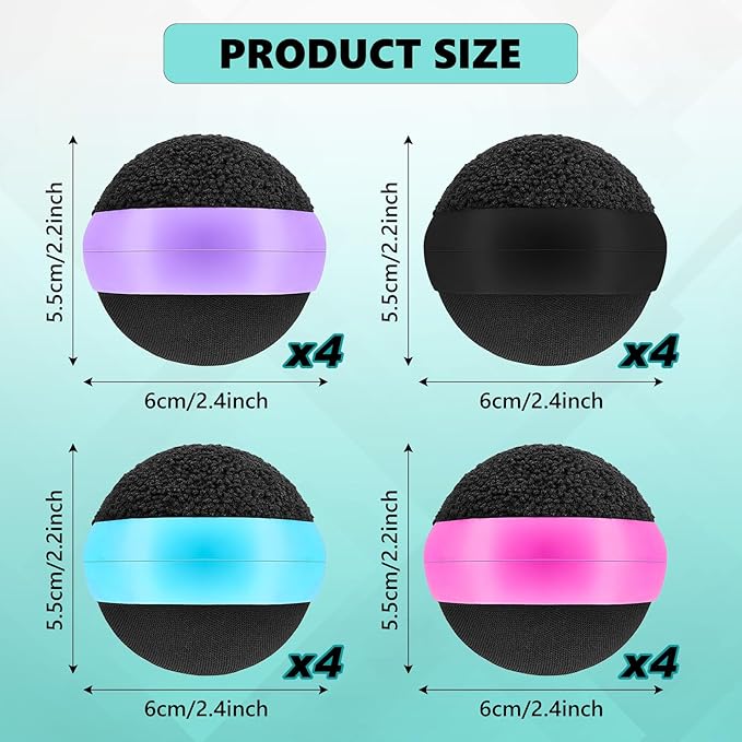 Suclain 16 Pack Touch Screen Cleaner Balls Phone Cleaning Ball Microfiber Touch Car Screen Glass Cleaner for Computer Laptop Monitor Camera Lens Gift(Black,Blue,Rose Red,Purple)
