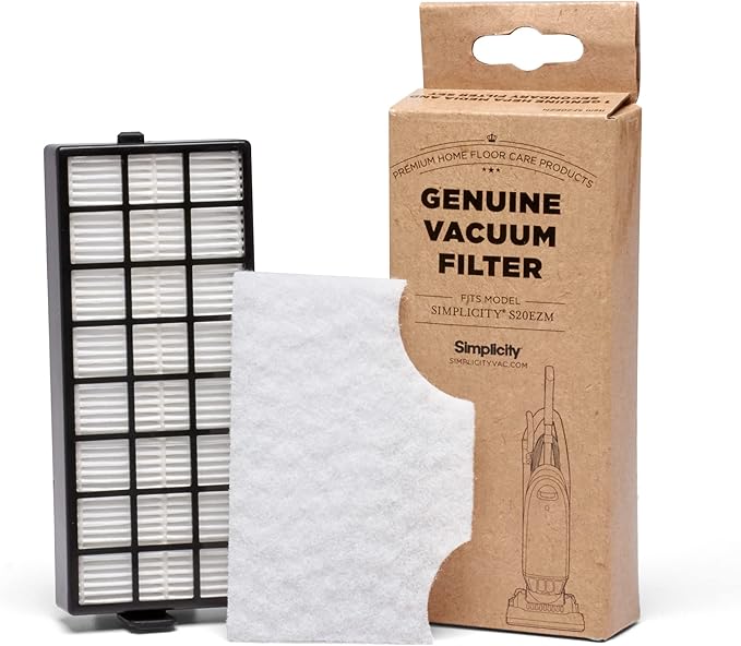 Simplicity Vacuums Genuine SF20EZM Filter Set with HEPA Media for Allergy Upright Vacuum Cleaner, S20EZM Replacement Filter Only