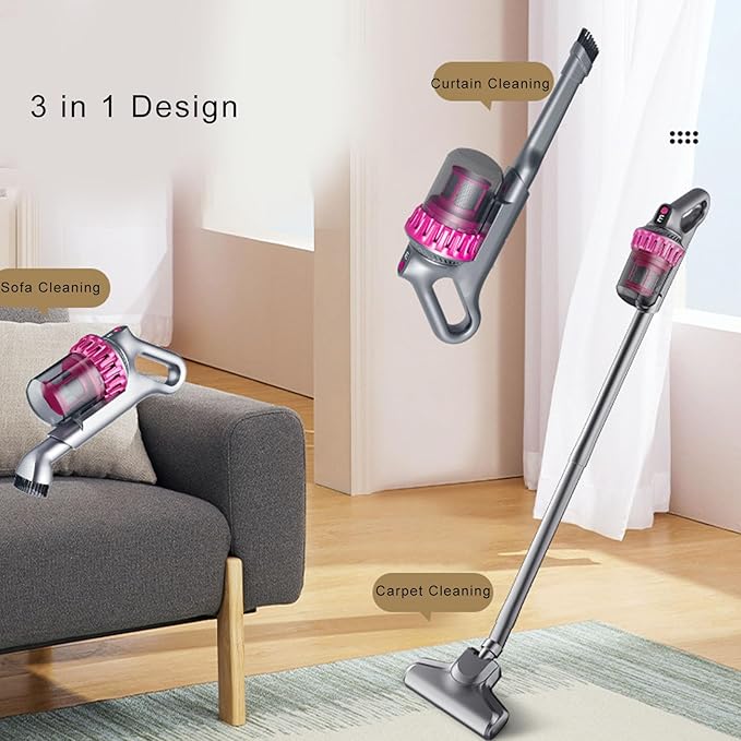 HEEPDD Handheld Vacuum Cleaner, 10000pa Strong Suction with High Frequency Tapping, Cordless Mattress Vacuum Cleaner for Pets Hair Bedding Sofa