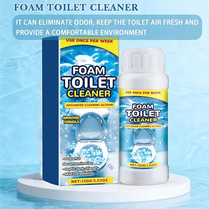 Foaming Toilet Bowl Cleaner | 2025 Advanced Formula for Deep Cleaning | Universal Use for Toolets & Squatting Pans | Easy Application, Fresh Scent