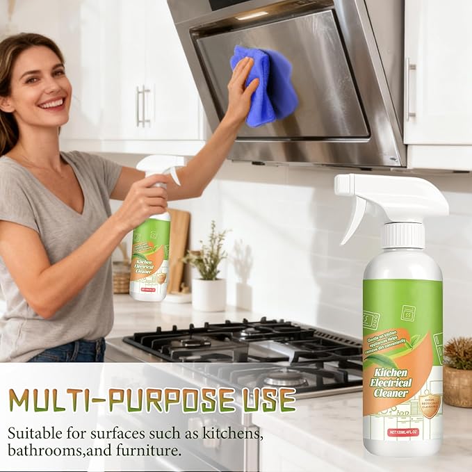 Electrolyzed Ion Kitchen Cleaner Spray, Cleanse Kitchen Appliance Cleaner, Multi-purpose Household and Kitchen Cleaning Spray for Oven, Stove, Range Hood & Appliances (120ML)