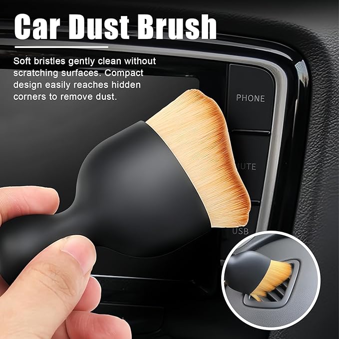 9 PCS Car Windshield Cleaner Tool Kit, Car Window Cleaner Windshield Cleaning Tool with Microfiber Pad Spray Bottle Detailing Brush and Extendable Handle, Auto Glass Wiper Kit Home Window, Blue