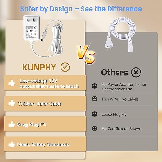 KUNPHY Ultrasonic Jewelry Cleaner, Jewelry Cleaner Machine 12oz 46KHz, Professional Sonic Cleaner with One-Touch Operation, Sonic Cleaner for Rings, Glasses, Jewelry, Dentures White