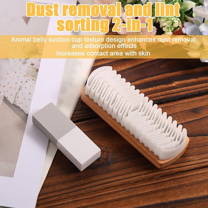 Suede Shoe Brush and Eraser, Rubber Soft Suede Nubuck Cleaning Brush with Wooden Handle for Shoes Sneaker Boot Jacket Bags Wallet Purse and More Leather Cleaner Kit
