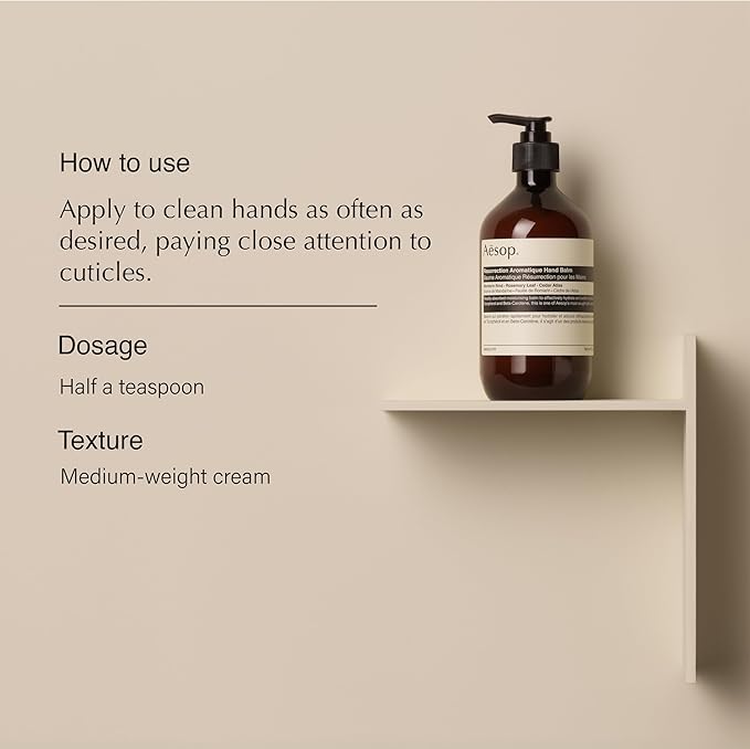 Aesop Resurrection Hand Wash & Balm Set | Citrus & Woody Duo to Cleanse and Moisturize Hands | 16.9 oz / 500 mL (Set of 2)