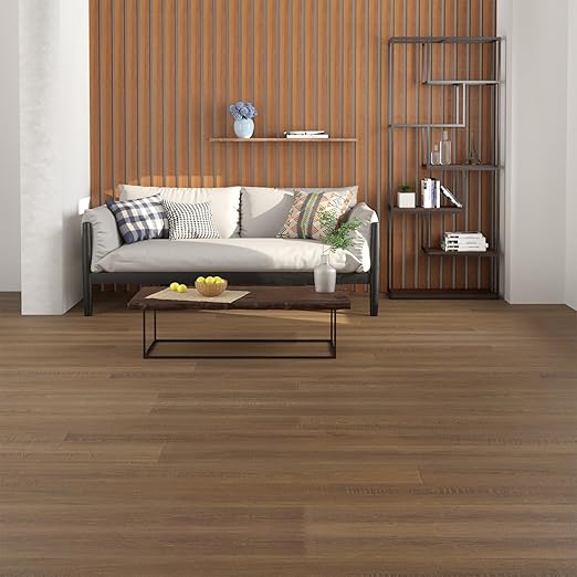 Freshtour Vinyl Flooring Roll, Versatile Removable PET Leather-Like Floor Covering, Waterproof & Durable, Easy Tape Installation, Cost-Effective for Any Room, Nature Oak/ 32.29 Sq.ft (39.3" x 118")