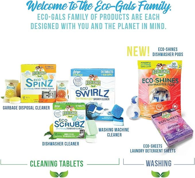 Dishwasher Cleaner - 12 Tablets - 12 Month Supply - Unscented