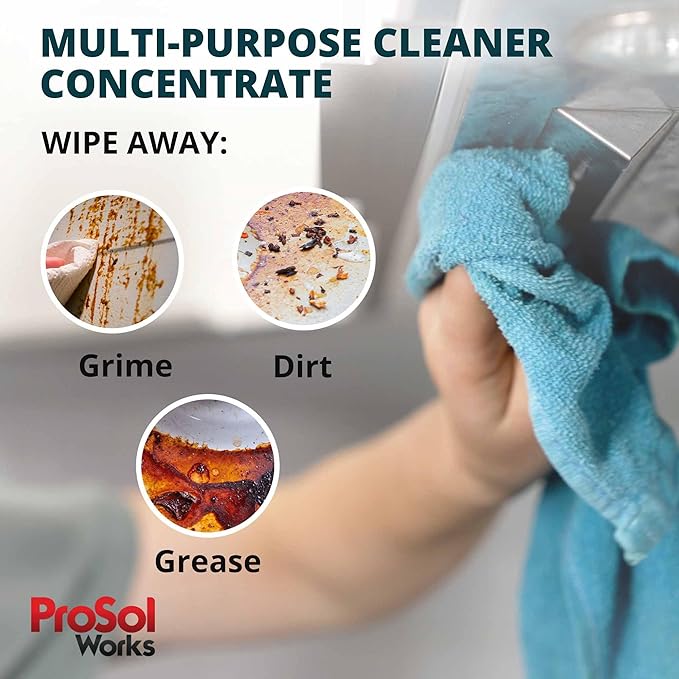 Degreaser Cleaner Heavy Duty Cleaning Spray 16 oz - Kitchen Cleaner for Stubborn Splatters, Stove Top, Grill, Drip Pans, & Oven Cleaner - Safe on All Surfaces - Fresh Scent