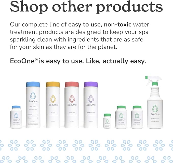 EcoOne | Hot Tub Chemical Maintenance & Supply Kit | Spa Shock, Conditioner & Purification Kit | Contains Oneshock Chlorine Granular, SPA Monthly Conditioner & Filter Cleanser | 3 Month Supply