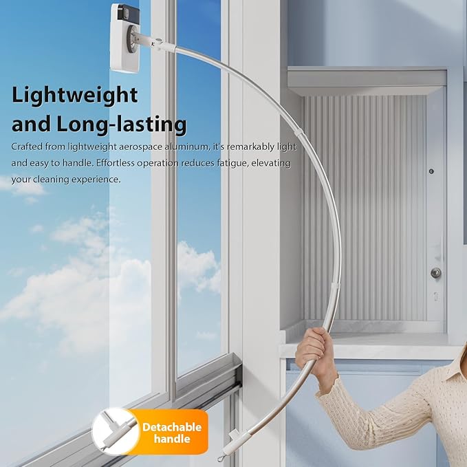 Window Squeegee Professional, 51 Inch Extendable Squeegee with Dual Scrubber, Outside Window Cleaner Tool, USO en casa
