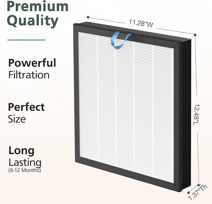 Vital 100S Replacement Filter Compatible with LEVOIT Vital 100S Air Purifier, 3-in-1 H13 Grade True HEPA and High-Efficiency Activated Carbon Filter for Vital 100S-P, Vital 100S-RF, White, 2 Pack