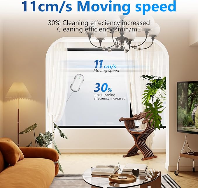 Tosima W5 Window Cleaning Robot, Dual Direction Auto-Spray Smart Window Cleaner with Triple Safety System, Smart Navigation, Remote Control, for All Smooth Surfaces, with 8 Rags (White)
