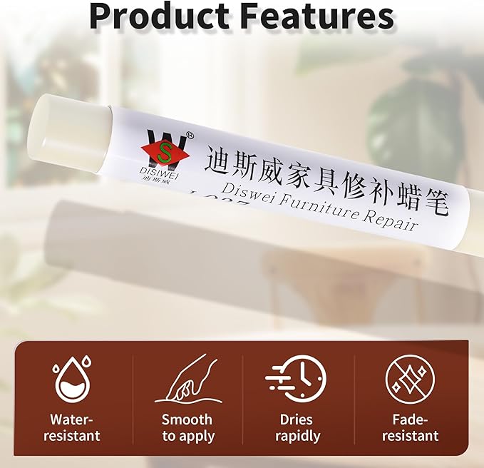Wood Filler Sticks White Oak Furniture Scratch Repair Crayons Wood Floor Repair Wax Filler Sticks Furniture Repair Wax Crayons for Wooden Furniture, Floors, Cabinets & Tables