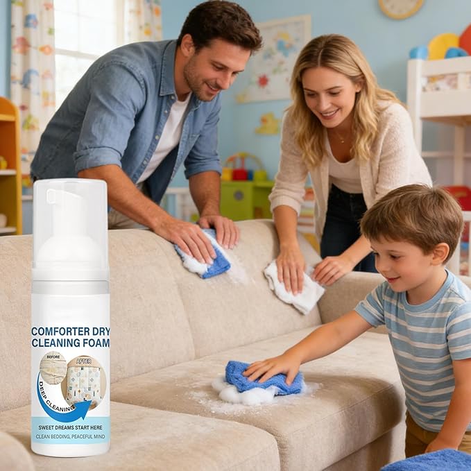 Fabric Cleaner Foam, Deep Penetration Rich Foaming Stain Remover, Multipurpose Cleaning Solution, Carpet And Upholstery Stain Extractor for Mattresses, Curtains, Rugs, Home, And Office Use