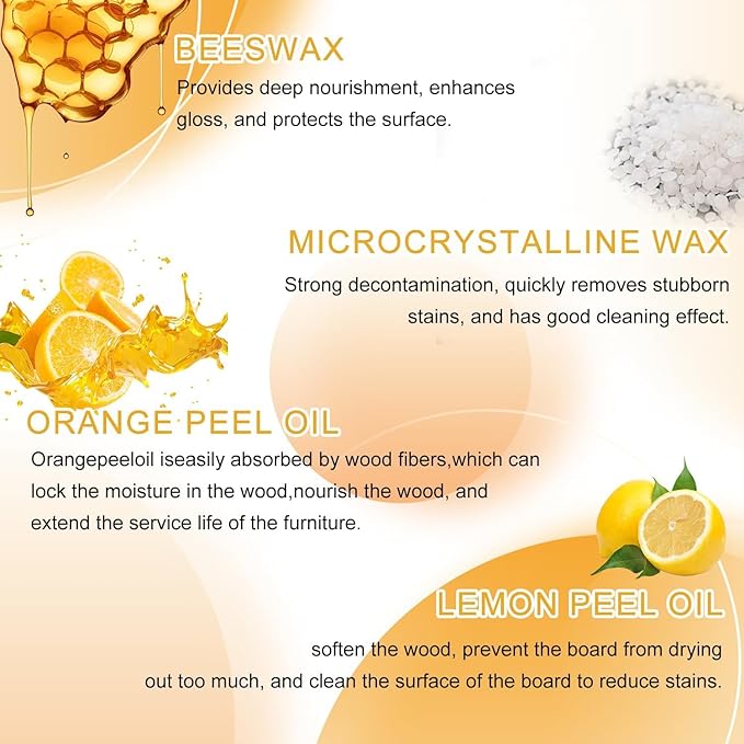 2PCS Natural Beeswax Care Spray & Restorer, Natural Beeswax Spray For Wood, For Living Room, Kitchen, Furnishings and Wooden Floors