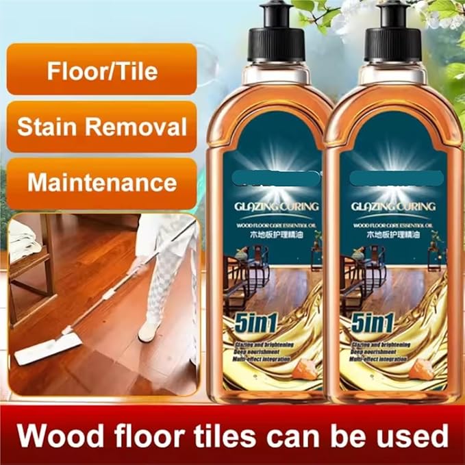 Wood Floor Care Essential Oil, Waxing Polishing Brightening Maintenance Liquid, Special Cleaner(1PCS-500ml)
