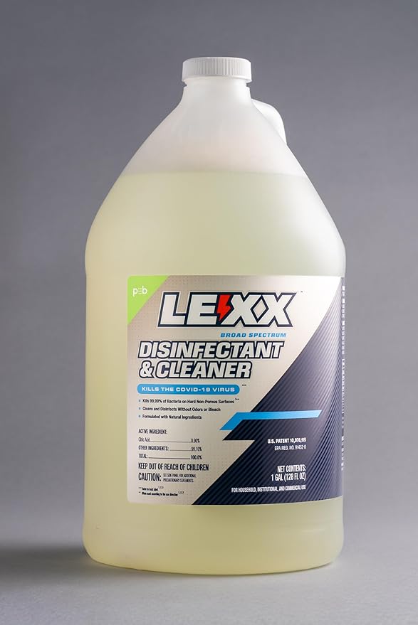 LEXX® RTU Broad Spectrum Disinfectant & Cleaner - Cleans, Disinfects and Deodorizes. Kills 99.99% of bacteria. Formulated with natural ingredients. Suitable for home or commercial use.