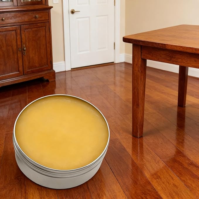 Premium Beeswax Paste Wood Finish & Polish Cutting Board Sealer,Paste Wax for Wood Polish and Cleaner Furniture,Protects & Restores All Wood Furniture Polish for Floors,Cabinets,Tables,Doors(50g)
