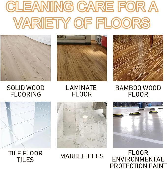 Multi-purpose Floor Cleaner, Powerful Decontamination Floor Cleaner, Laminate Floor Cleaners Concentrate Wood Floor Cleaning Polishing Brightening for Tile and Wood Floors (1 Set)