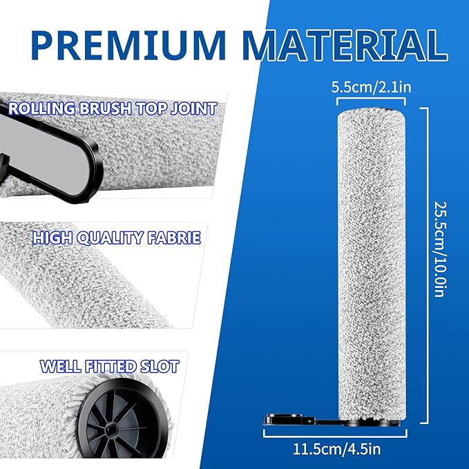 keluke Replacement Roller Brushes & HEPA Filters Compatible with Roborock F25 / F25 ALT Handheld Wireless Vacuum Cleaner - Compatible Accessory Set, 2 Roller Brush and 2 Filters