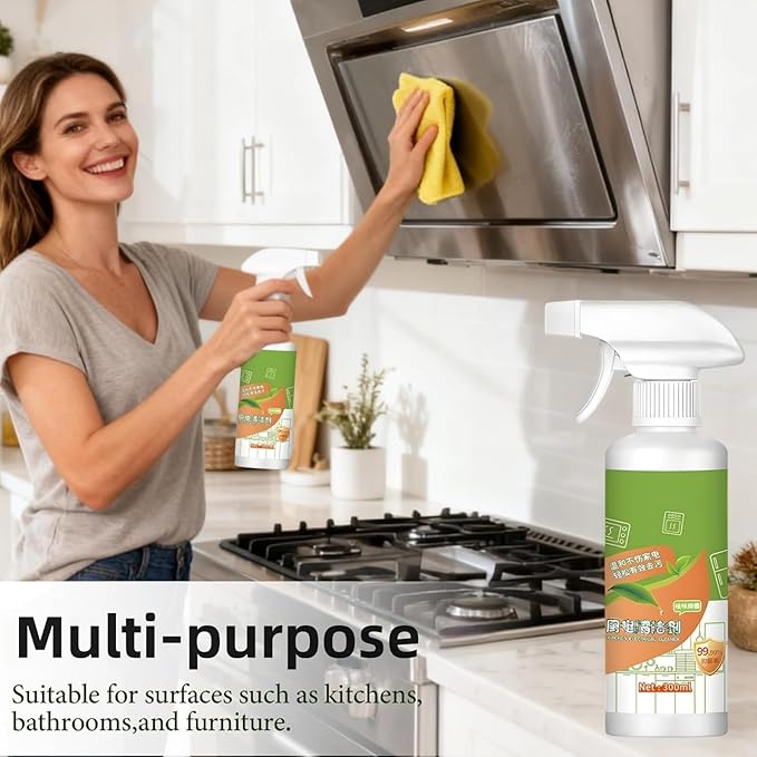 Multi-Purpose Cleaner, Natural Enzyme Formula to Household Appliances, Kitchen Appliance Cleaner, Easy Cleaning Household Items, for Hold, Oven, Stove, Range Hood (1pcs)