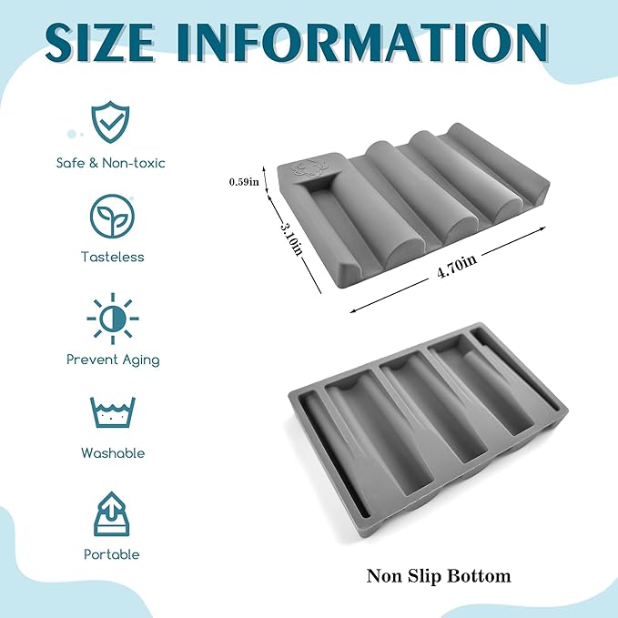 Silicone Soap Dish,Self Draining Soap Holder Perfect for Shower,Bathroom Sink,Kitchen Sink & Travel,Non-Slip Bar Soap Holder Extend Soap Life,Keep Soap Bars Dry & Easy Cleaning (White+Grey)-2Pcs