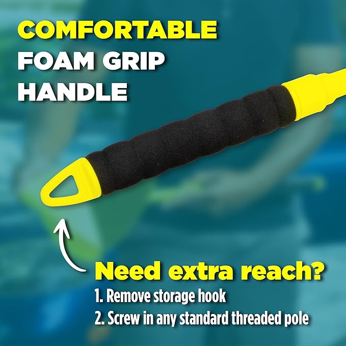Invisible Glass 95160 Reach & Clean Glass Windshield Cleaner Tool Kit With Extendable Handle, (2) Reusable Quick Change Microfibers, and Storage Bag for Auto Windshield, Trucks, SUVs, RVs, and Windows