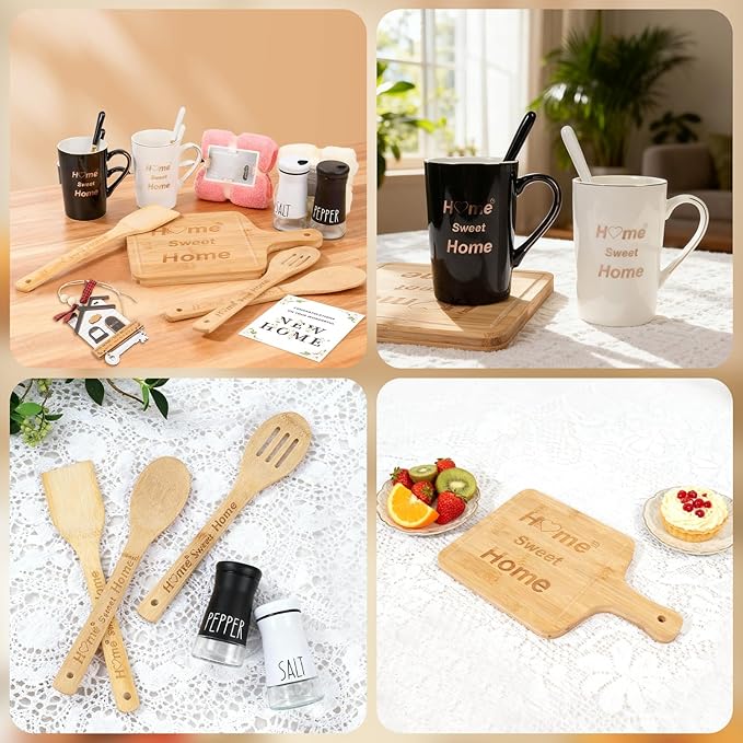 House Warming Gifts New Home, 12 Pcs Housewarming Gift Ideas, New House Gift Basket for Homeowners Couples Women, Closing Gifts for Home Buyers