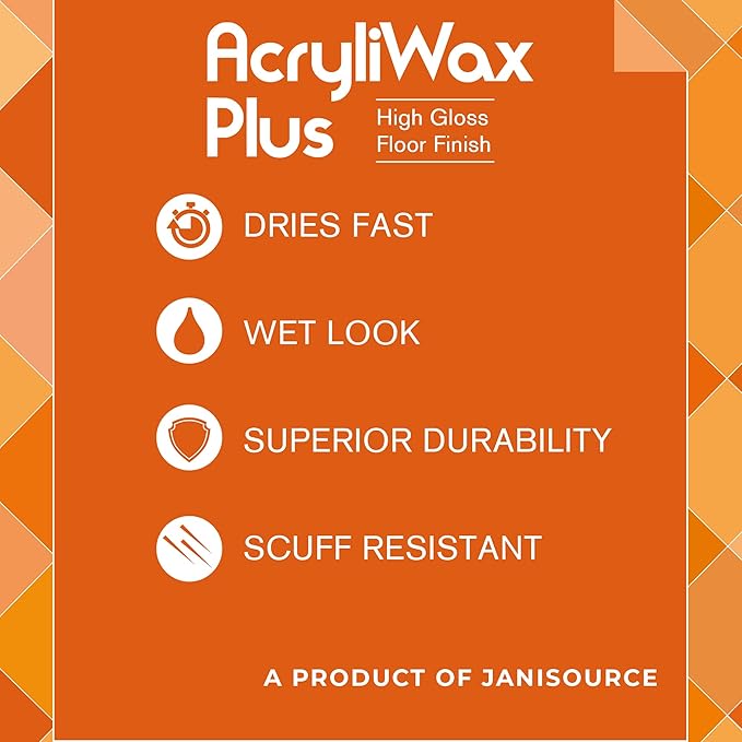 Acryliwax Plus High Gloss Commercial Floor Finish & Wax - Case of 4 Gallons…