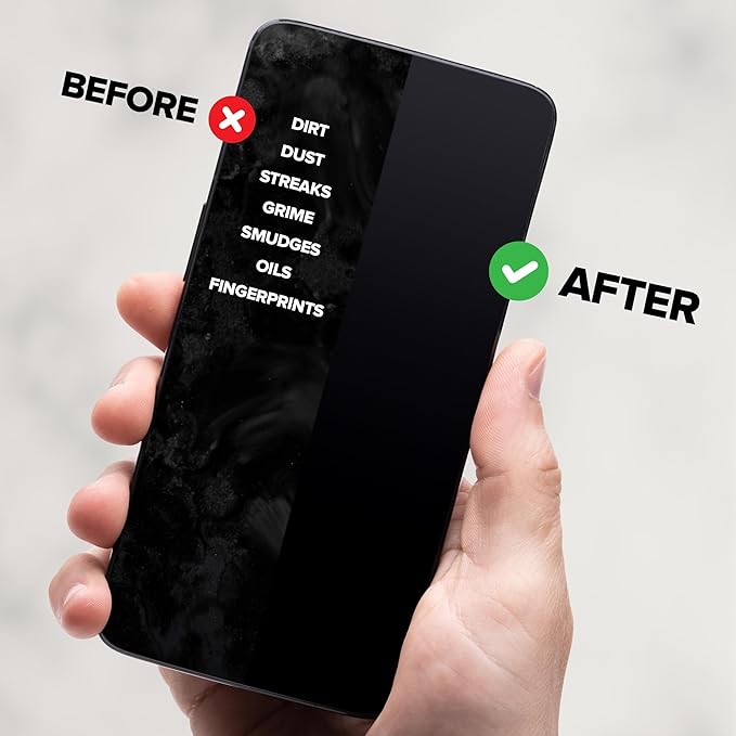 16oz Screen Cleaning Kit with Spray and Micro-Fibre Cloth Wipe (1 Pack) for Car Screens, Computer Screens, Laptops, iPads & Phones; Touchscreen Electronics Cleaner to Erase Dust or Fingerprints