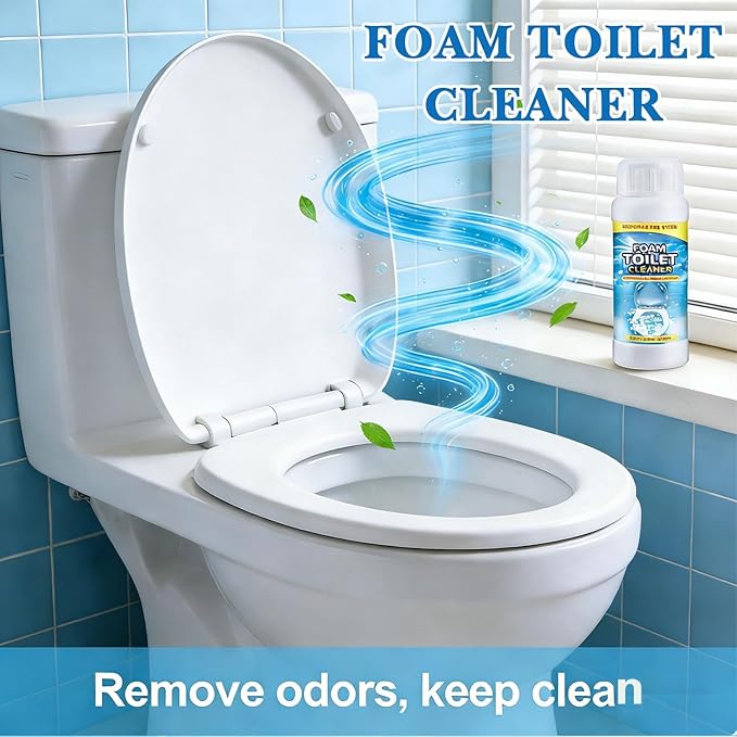 Foaming Toilet Bowl Cleaner | 2025 Advanced Formula for Deep Cleaning | Universal Use for Toolets & Squatting Pans | Easy Application, Fresh Scent