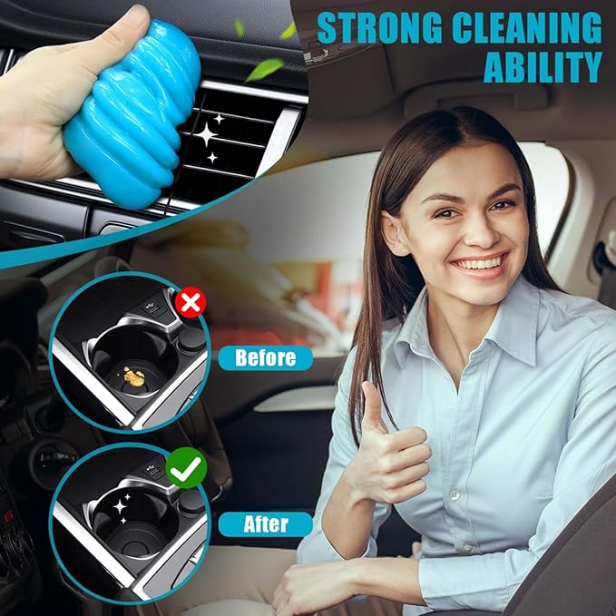 SenseYo 4 Pack Car Cleaning Gel Putty, Car Interior Cleaner Slime Auto Detailing Tools Universal for Notebook Keyboard Camera