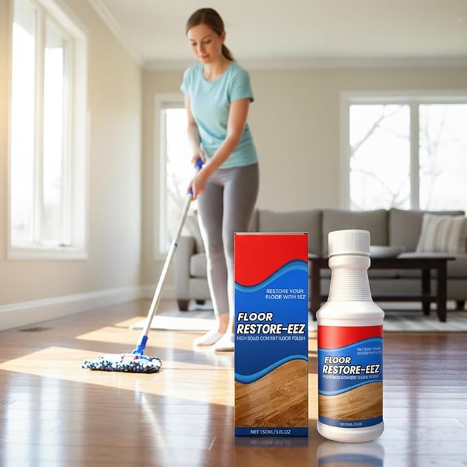 Floor Restore Cleaner, High Solid Content Floor Polish for Shine Renewal & Protective Layer, Helps Conceal Small Scratches, Quick-Drying Protective Finish (1 PACK)