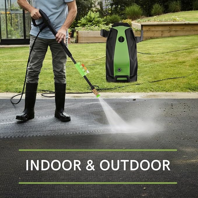 Electric Pressure Washer, 5000 PSI 3.9 GPM Heavy Duty Power Washer with Foam Cannon, 4 Nozzle Tips,33FT Hose and Soap Bottle for Home/Cars/Driveways/Patios/Decks/Fences,Green