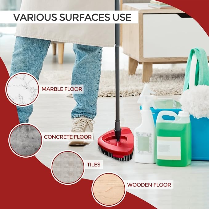 Scrub Brush, 2 Pack Spin Scrub Brush Replacement Head, Stiff Bristle Cleaning Brush for Kitchen Bathroom and Various Hard Surfaces