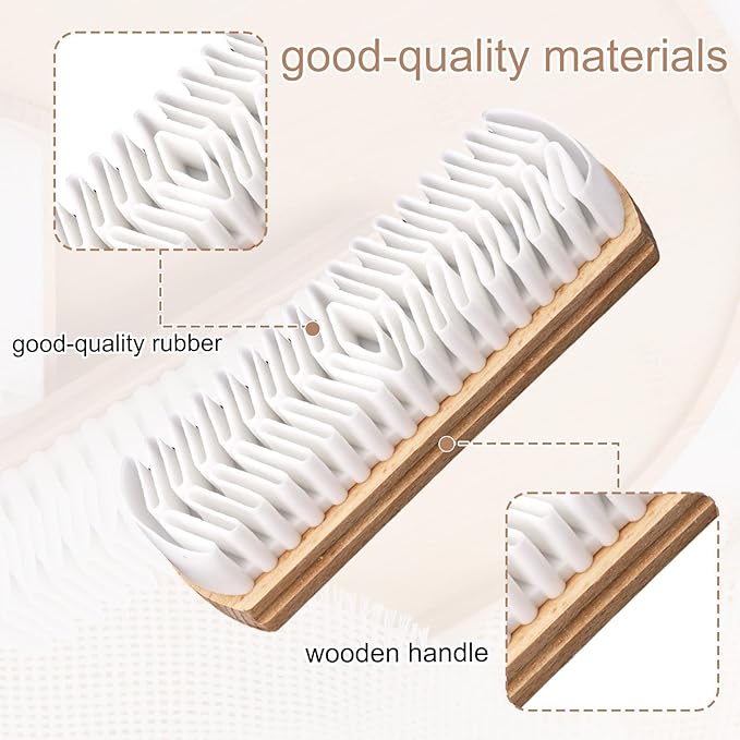 Suede Shoes Brush Eraser, Durable Suede Cleaning Brush Shoe Cleaner Tool with Raw Rubber Bristles and Beech Wood Handle for Boots Bags Purse Jacket Sofa
