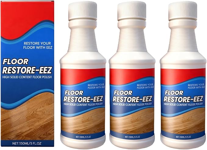 Floor Restore Cleaner, High Solid Content Floor Polish for Shine Renewal & Protective Layer, Helps Conceal Small Scratches, Quick-Drying Protective Finish (3 PACk)