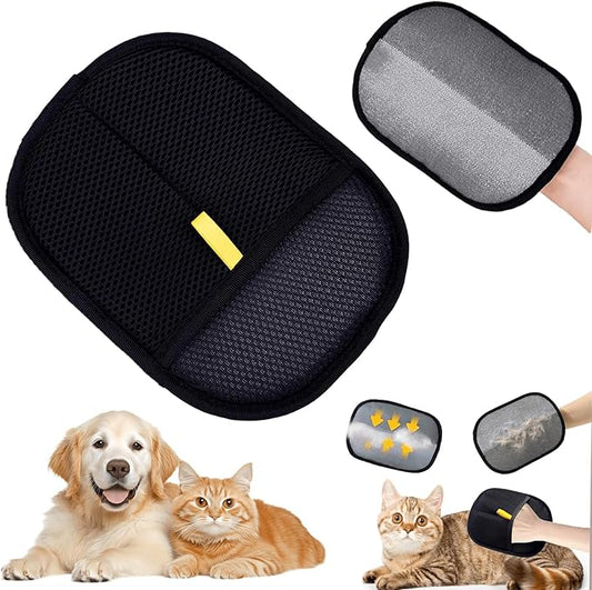 Pet Hair Removal Glove | Electrostatic Deshedding for Dogs & Cats | Reusable Grooming Glove for Furniture, Car & Clothing (1 PC)